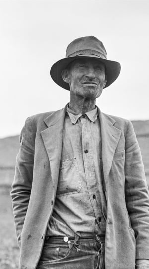men's gray blazer, white dress shirt and blue denim bottoms outfit wearing gray round hat thumbnail