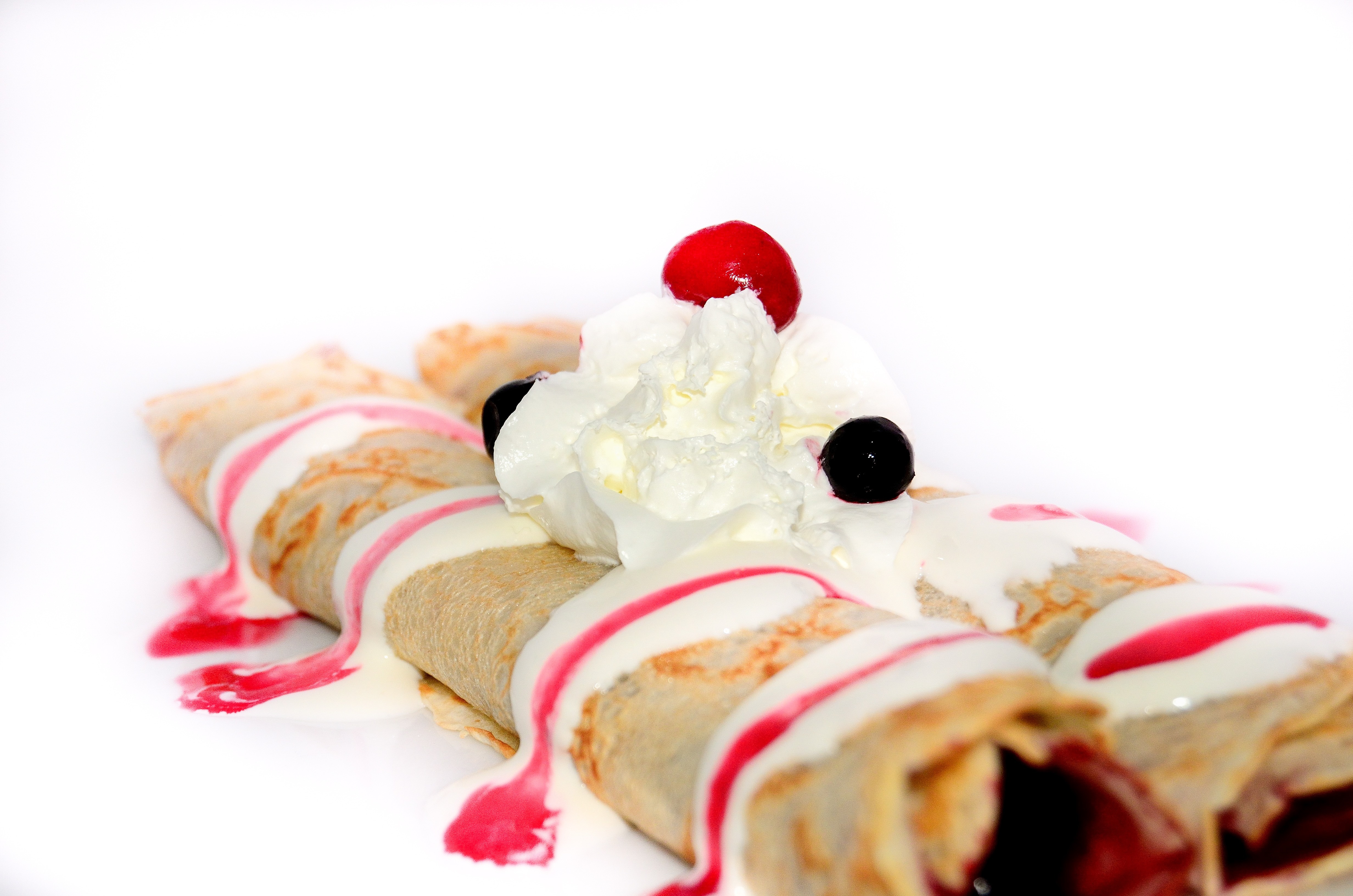 pastry desert with cream toppings