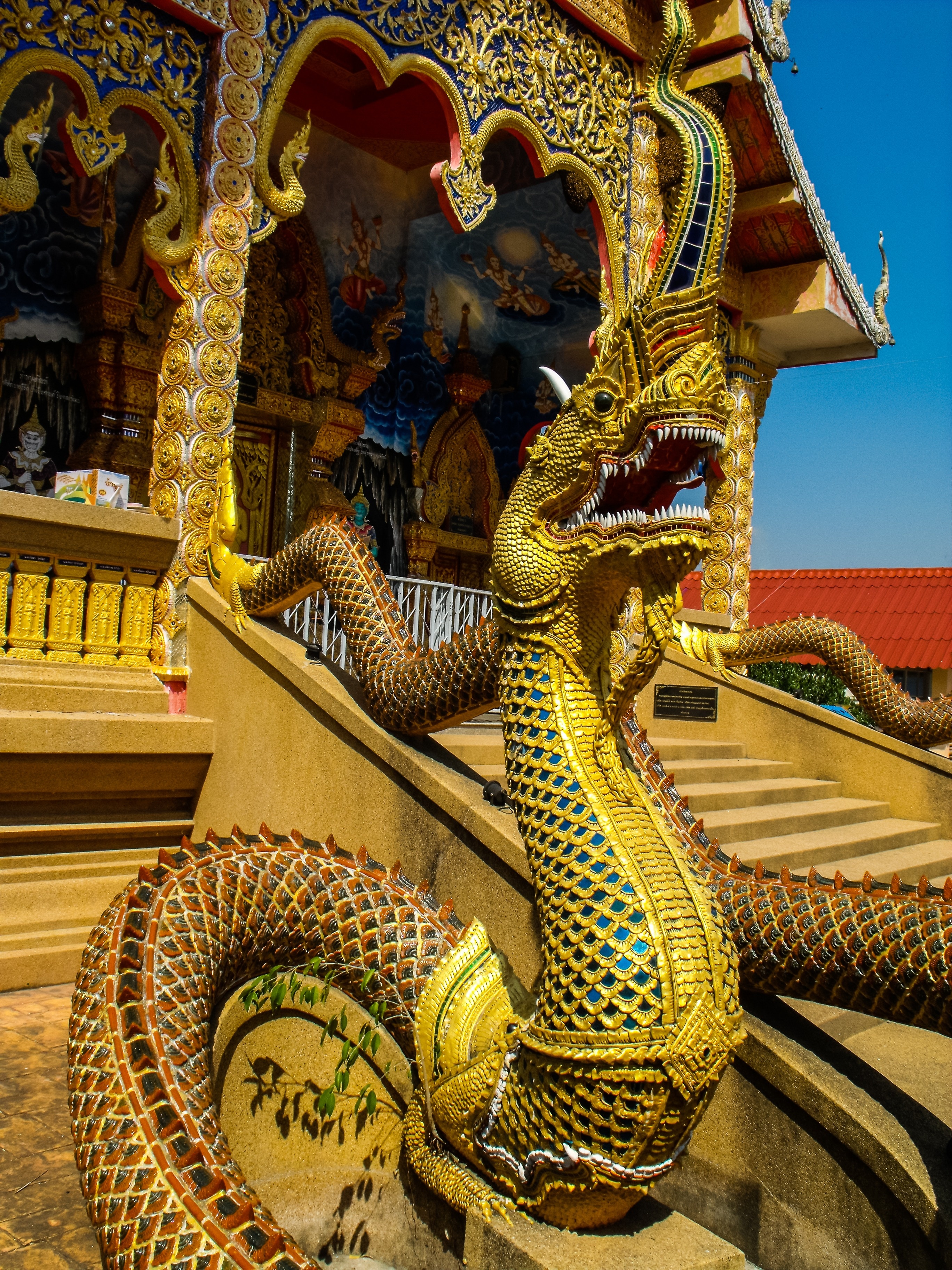 Dragon'S Head, Thailand, Temple, Dragons, no people, statue