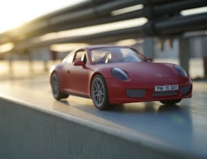 red Porsche Carrera GT scale model thumbnail