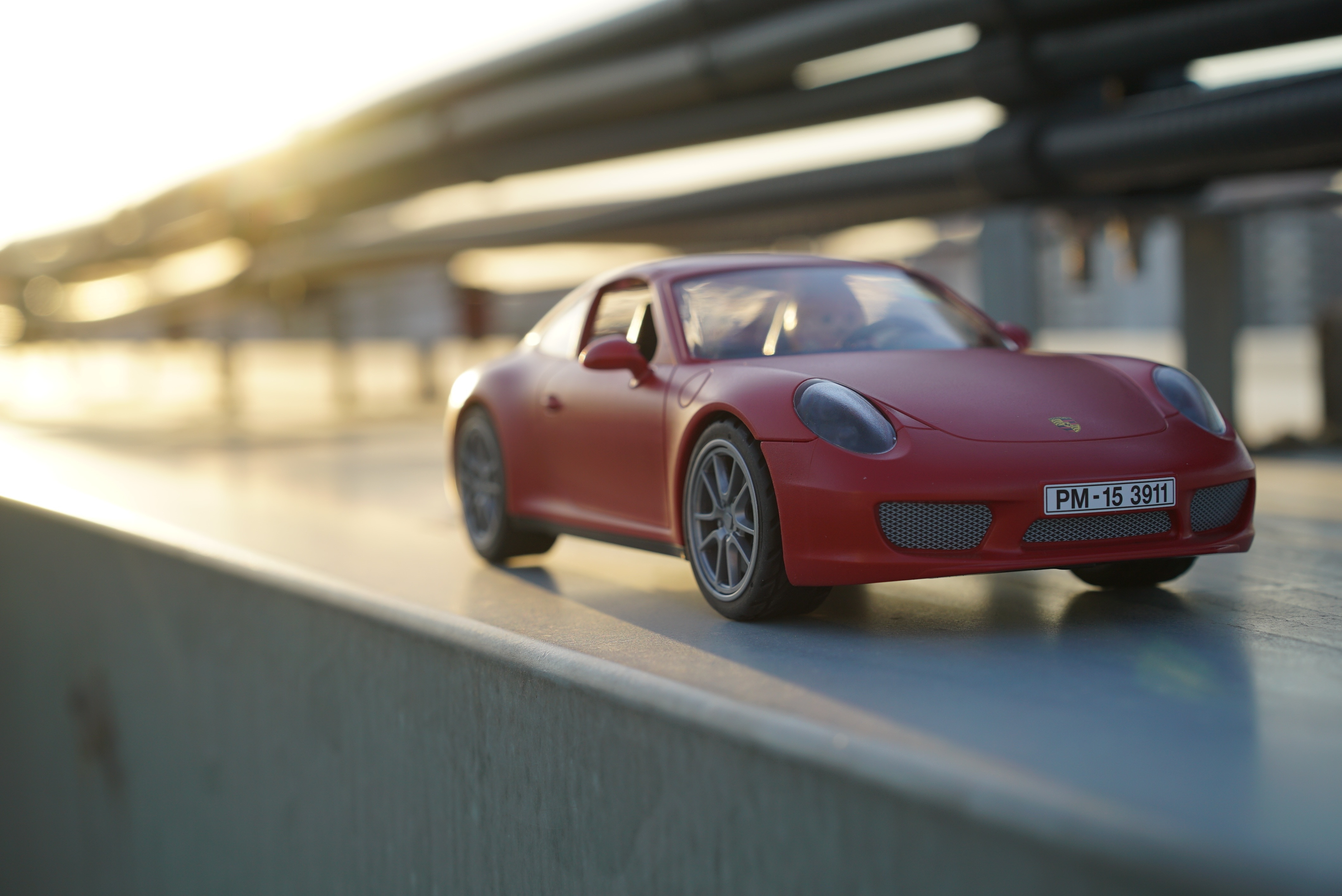 red Porsche Carrera GT scale model