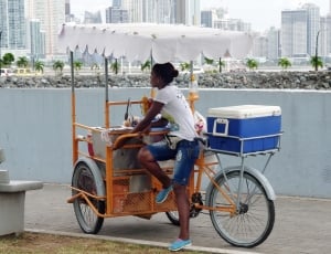 Ice, Tricycle, Panama, Saleswoman, city, full length thumbnail