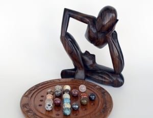 brown wooden frame sculpture thumbnail