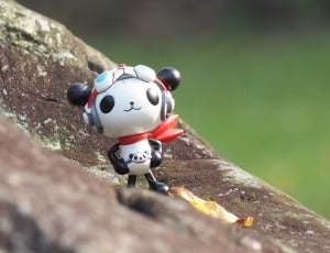 black and white Panda plastic figure thumbnail