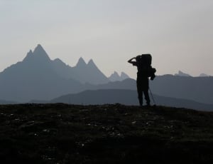 mountaineer during sun set thumbnail