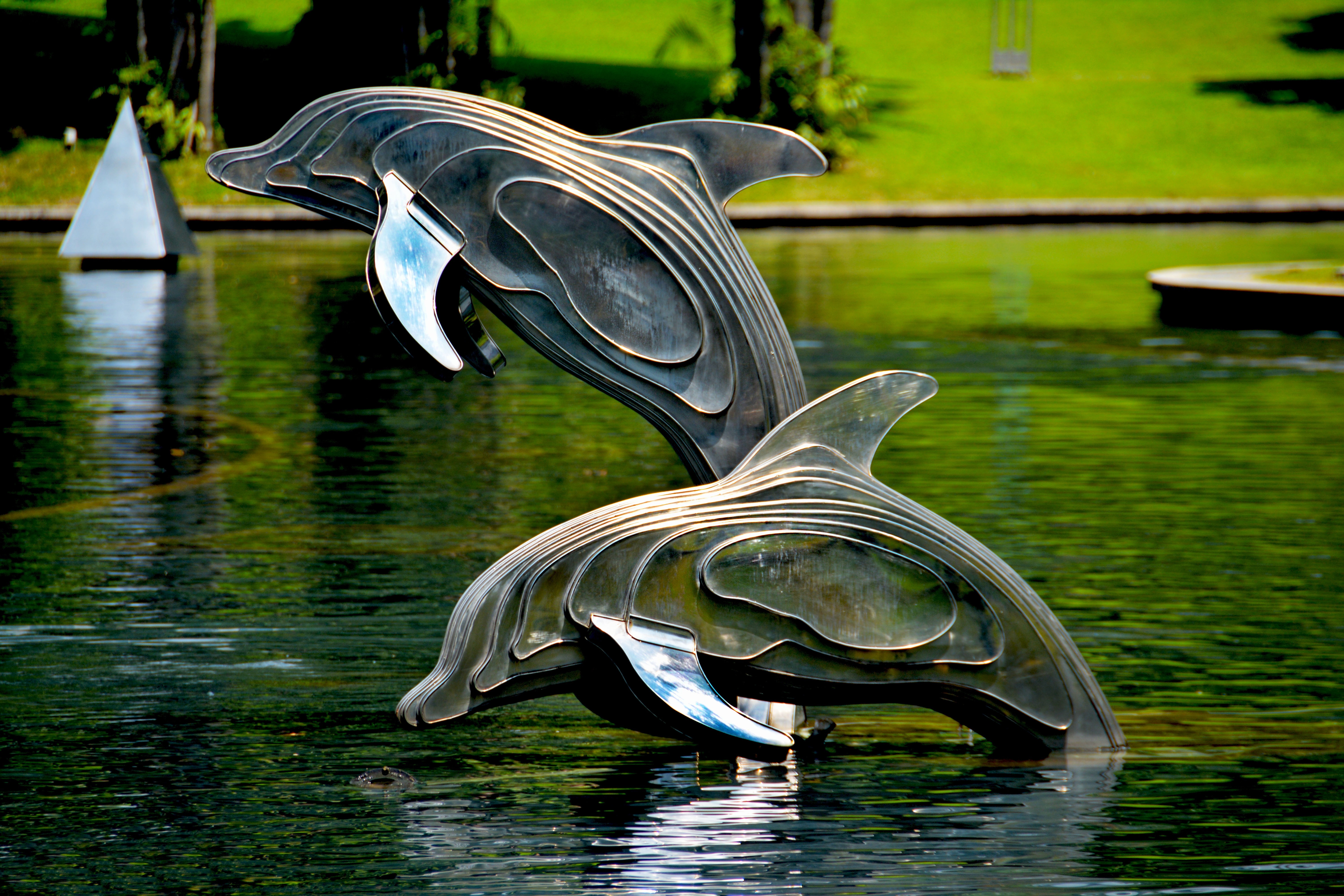 silver dolphin figurine
