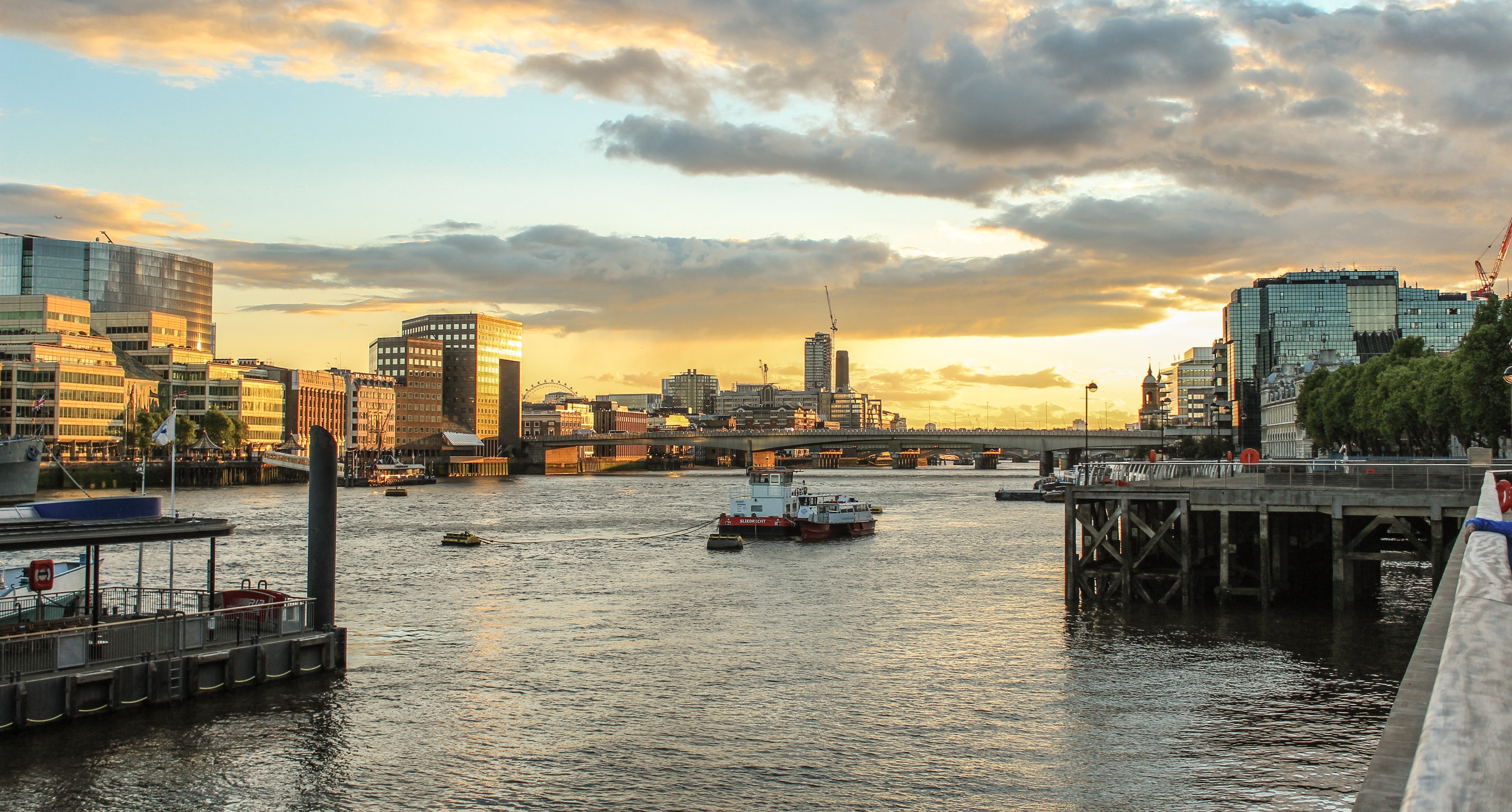 London, River, River Thames, England, architecture, city