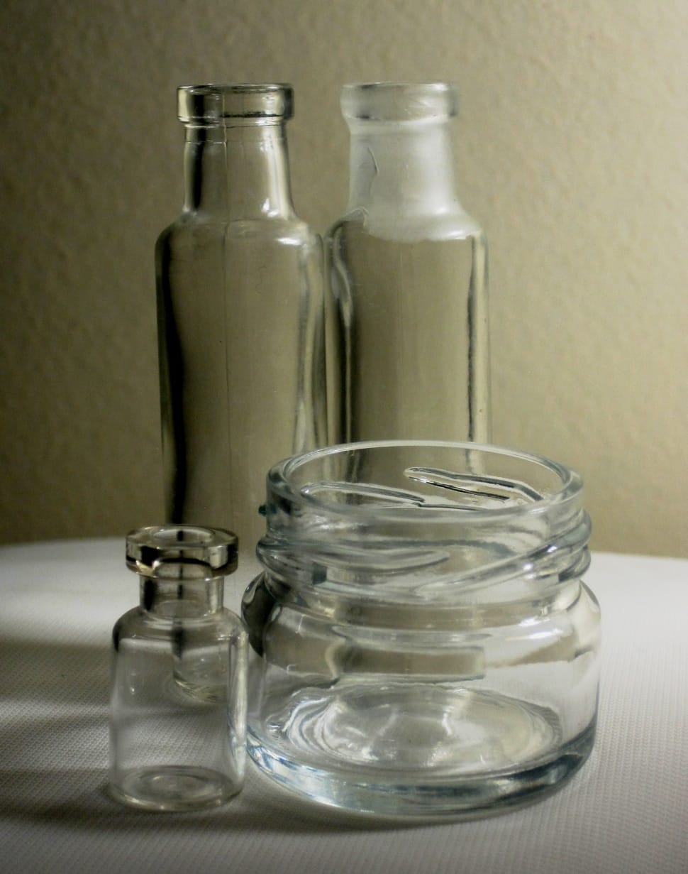 clear glass bottles container and tube preview