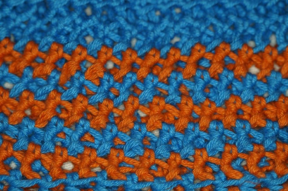 Hobby, Blue, Orange, Crochet, Hand Labor, blue, textile preview