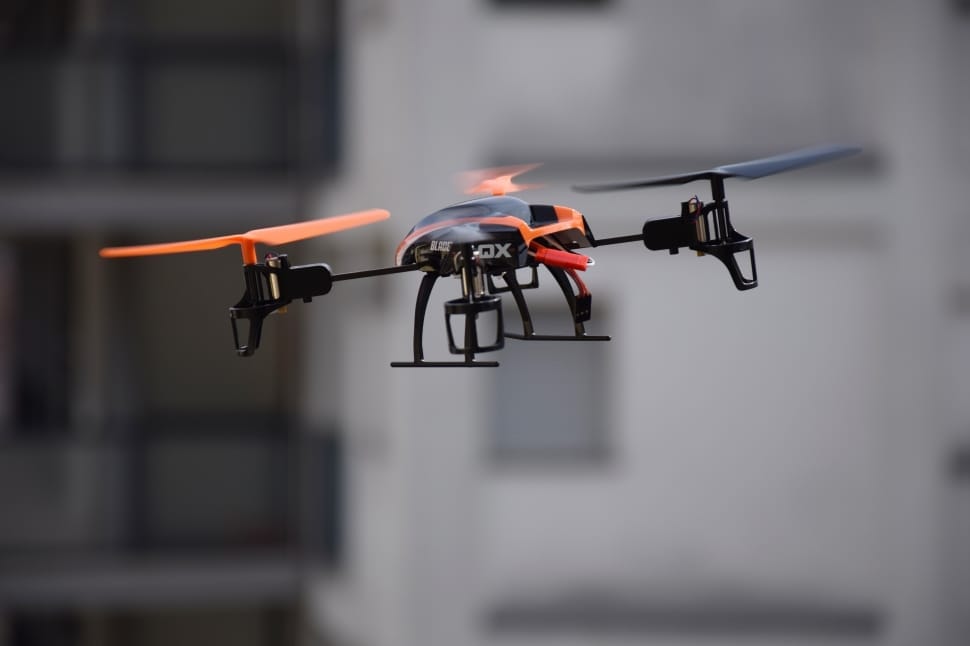 orange and black quadcopter preview