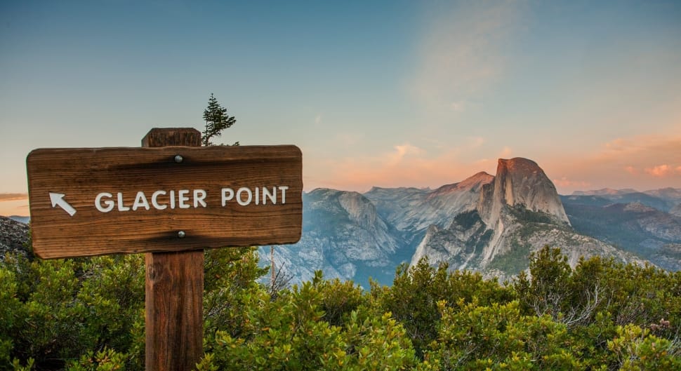glacier point wooden signage preview