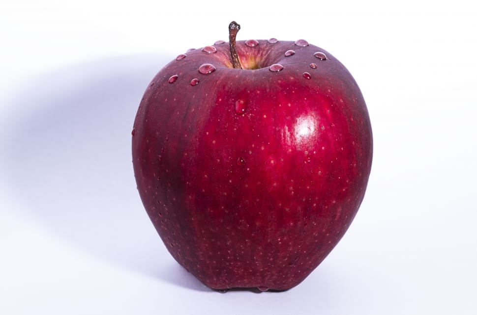 red apple with water droplets preview