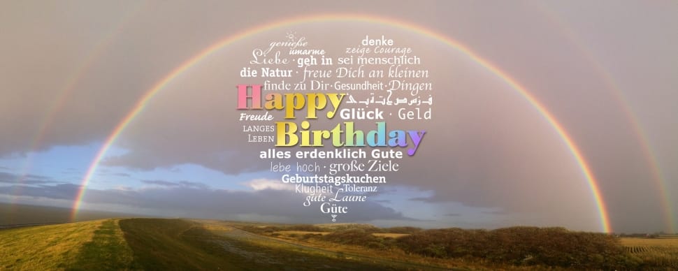 Birthday, Greeting, Rainbow, rainbow, no people preview