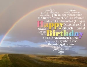 Birthday, Greeting, Rainbow, rainbow, no people thumbnail