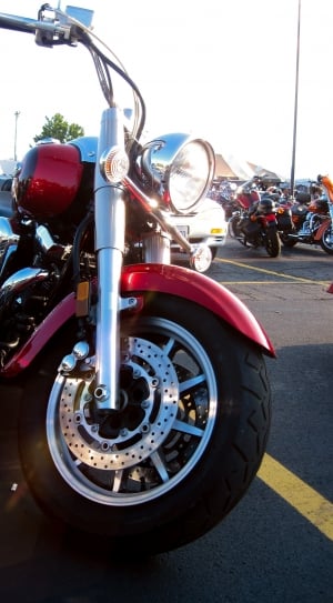 red and chrome touring motorcycle thumbnail
