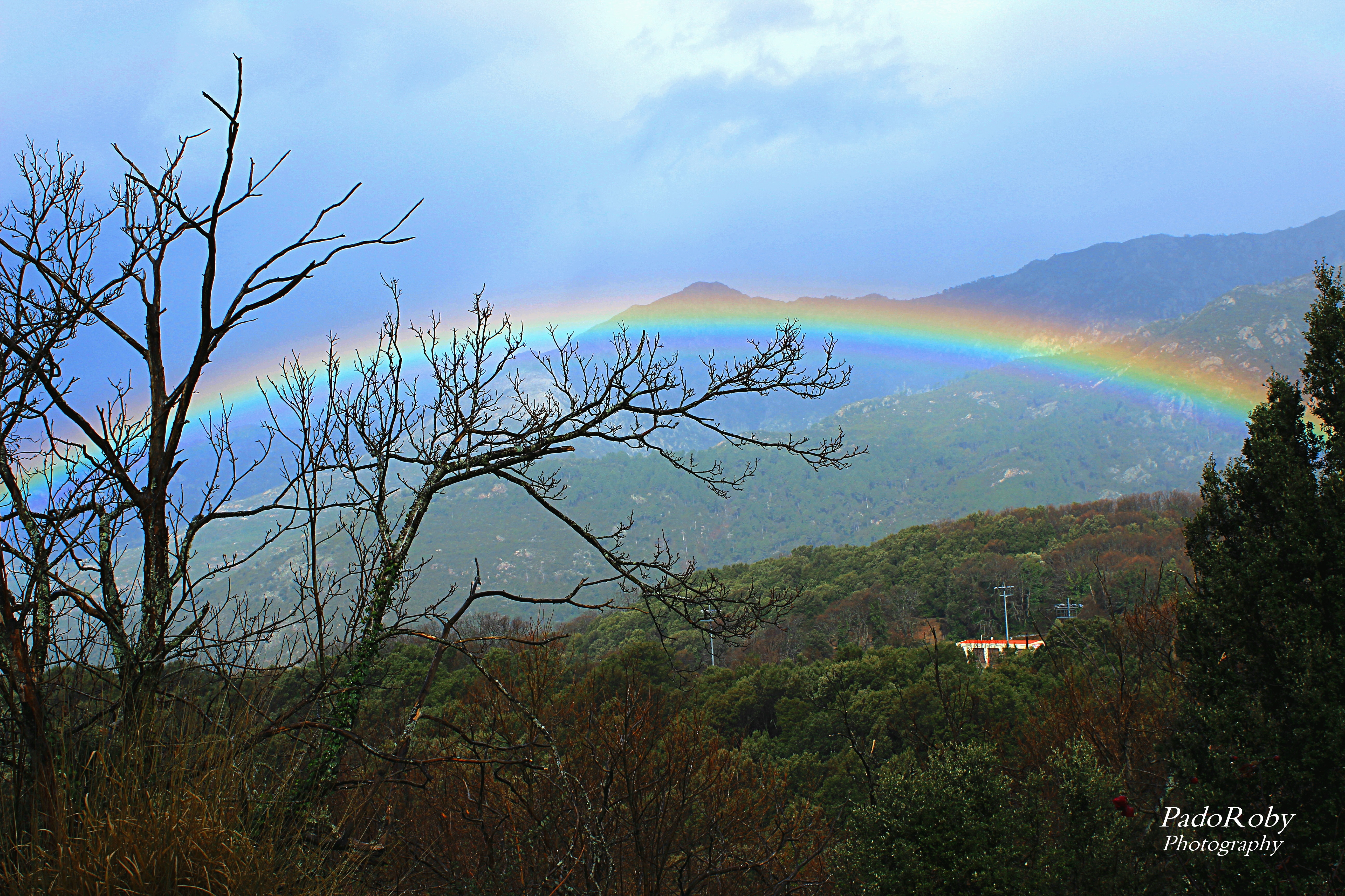 rainbow over Gravona Valley
