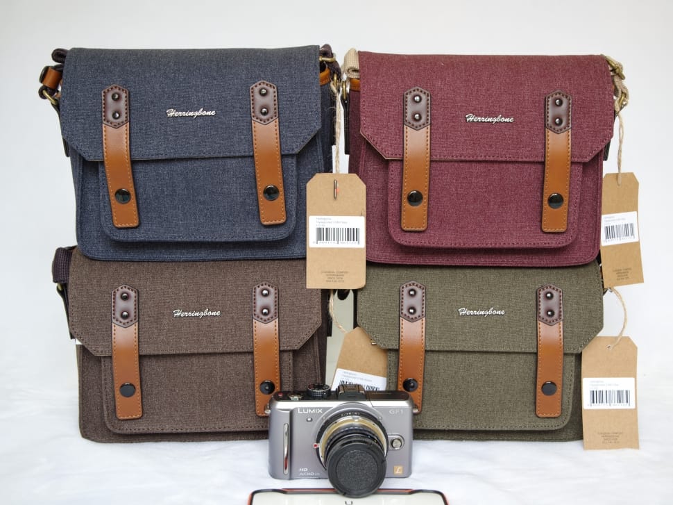 dslr camera and 4 sling bags preview