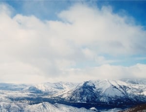mountain filled with white snow thumbnail