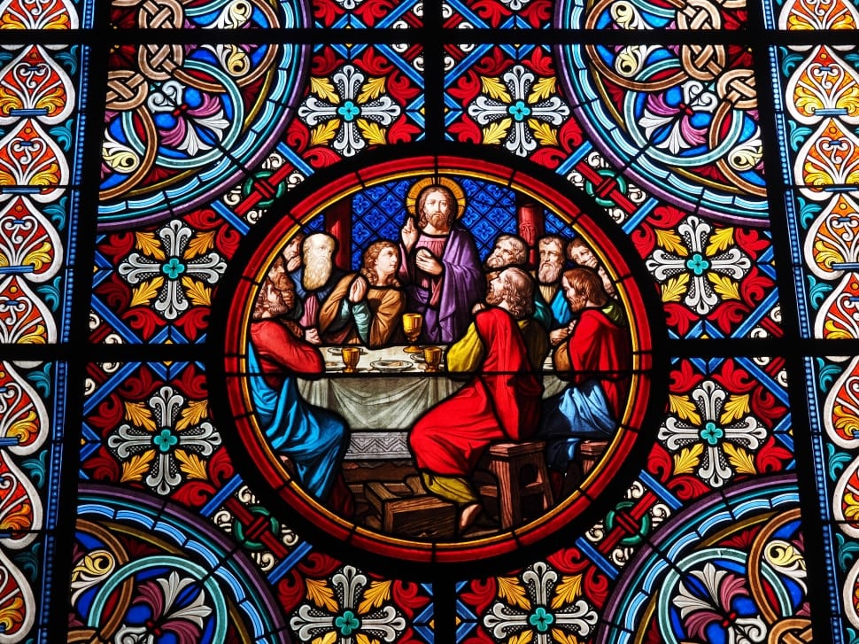 the last supper stained glass art free image | Peakpx