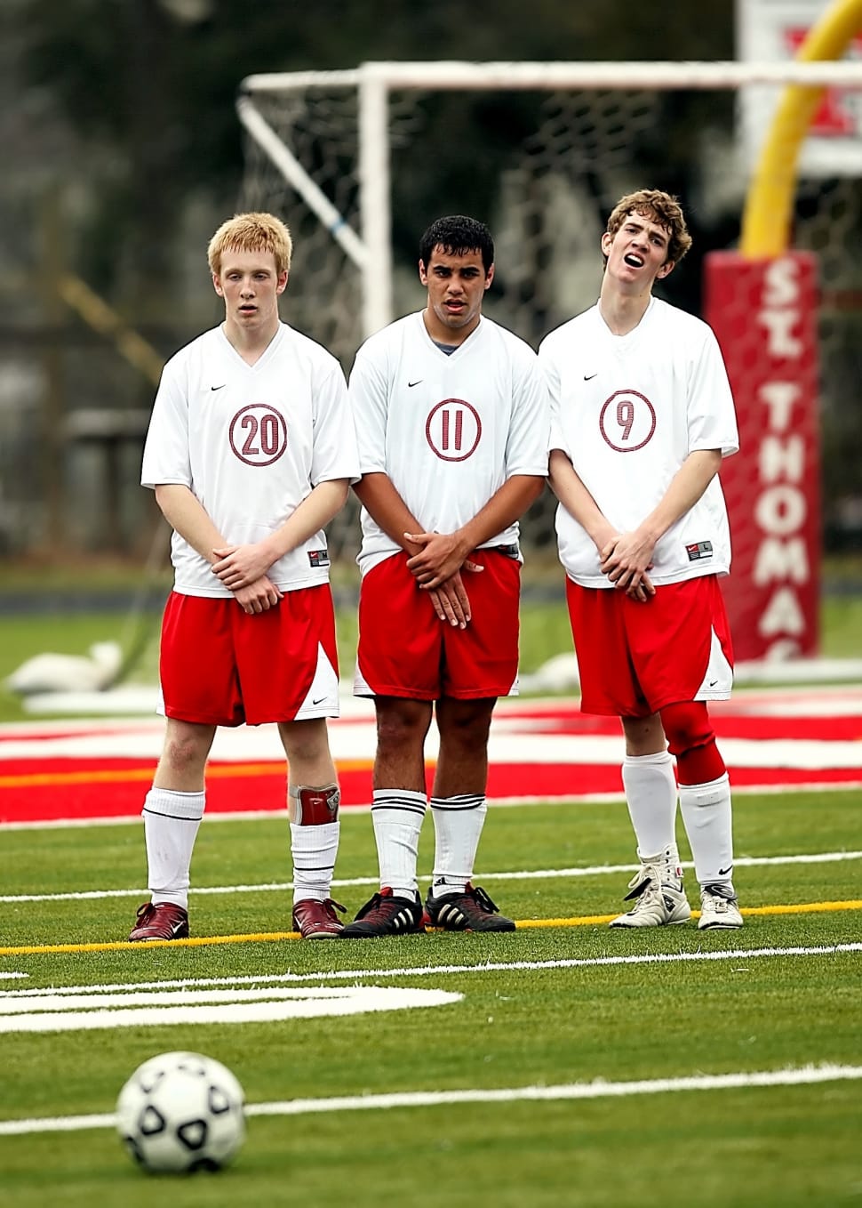 men's white and red v neck jersey shirt and track pants outfit free image