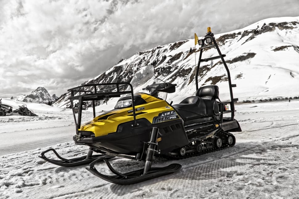 yellow and black snowmobile preview