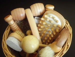 wooden massage tool on basket thumbnail