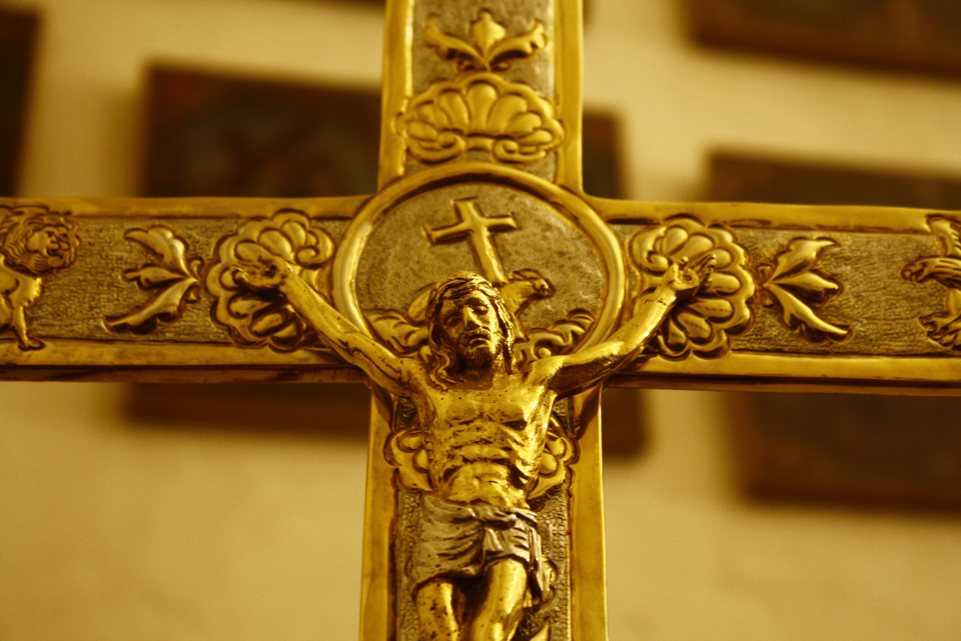 brass crucifix ornament