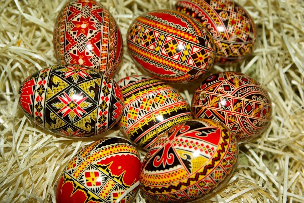 red lack and yellow decorative egg lot preview