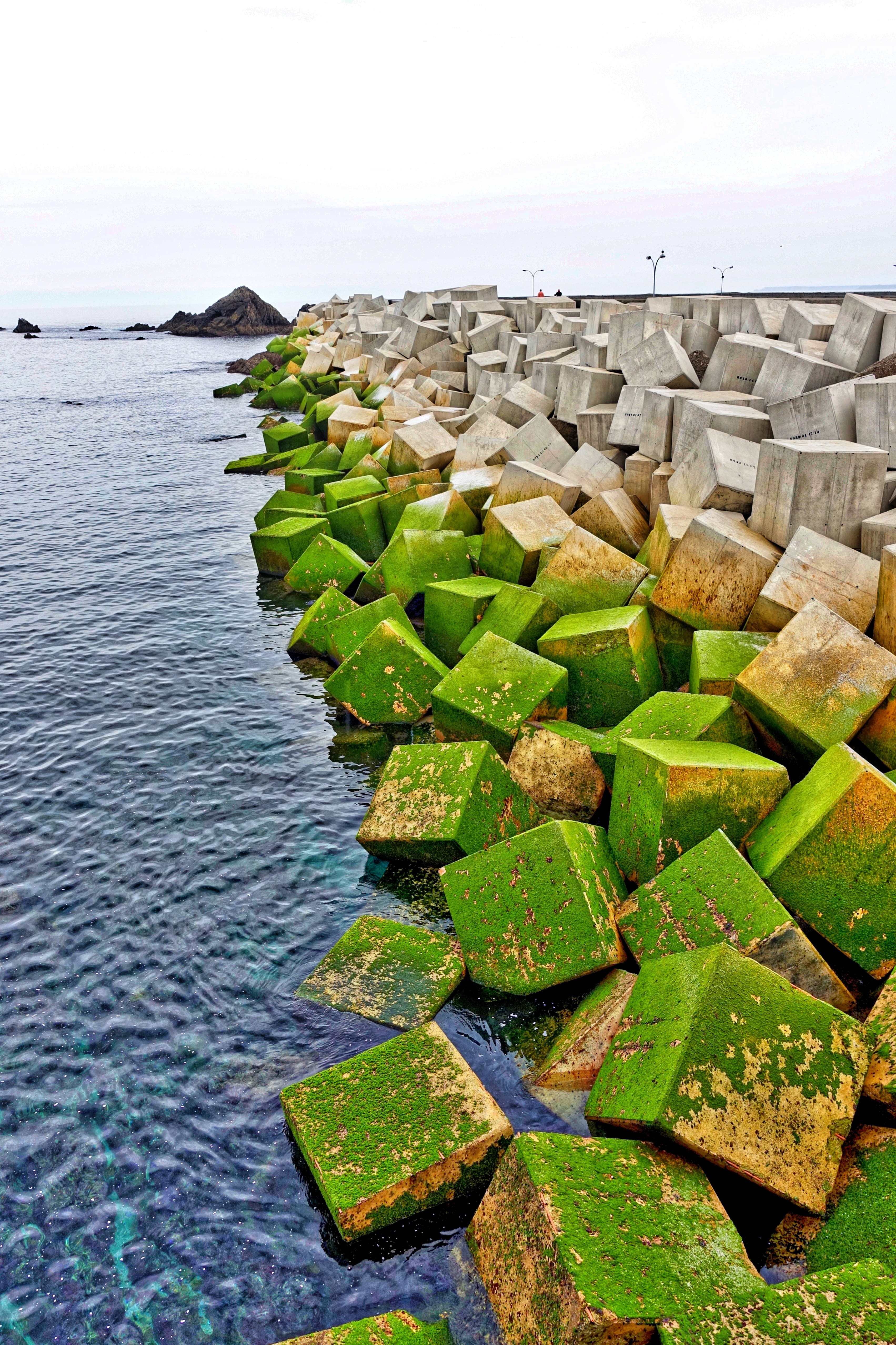 assorted wooden cubes lot in seashore