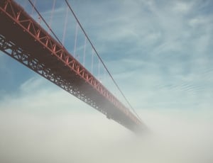 red bridge in the sky photograph thumbnail