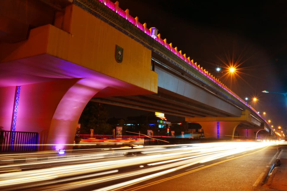 Bridge, Light, Flyover, Architecture, night, long exposure preview
