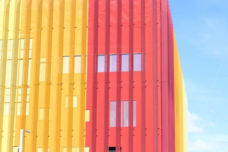 red and yellow building preview