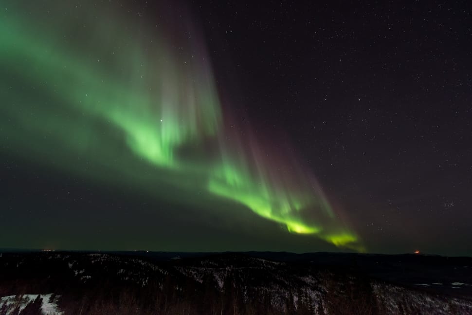 night times with aurora borealis preview