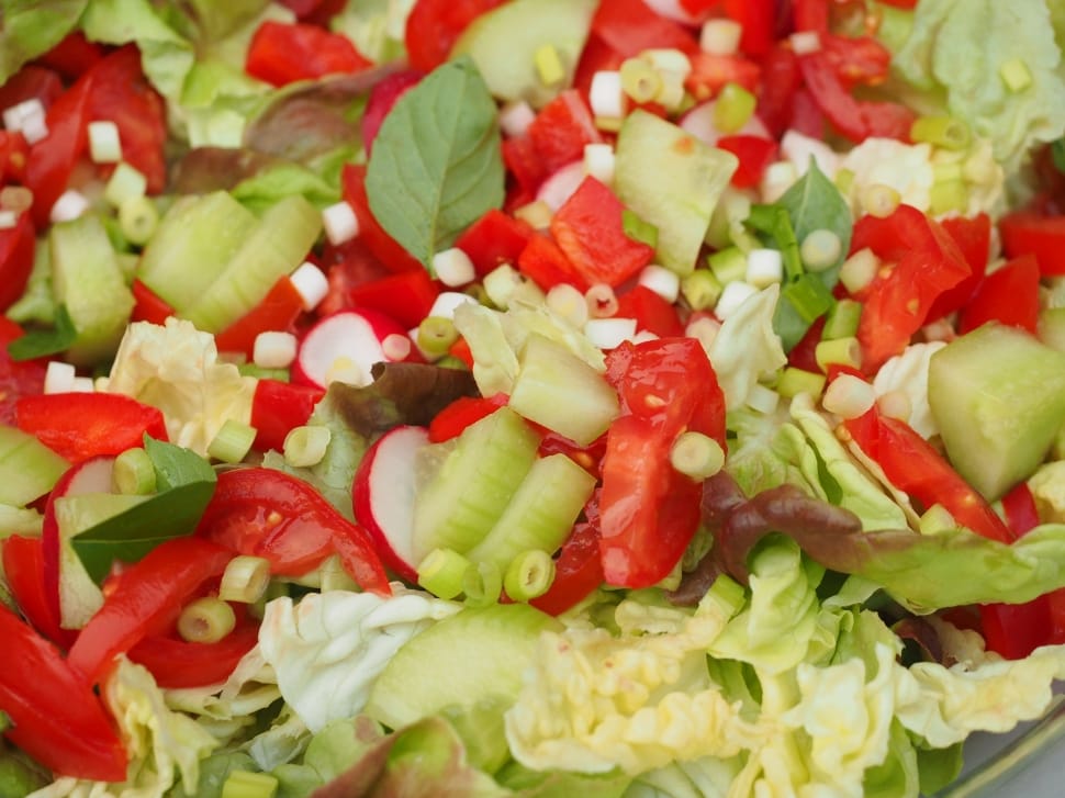 vegetable salad with sliced tomatoes preview