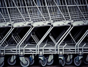 gray shopping cart lot thumbnail