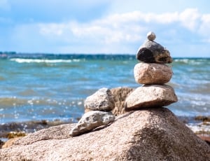 Beach, Stones, Stone Tower, Sea, sea, rock - object thumbnail