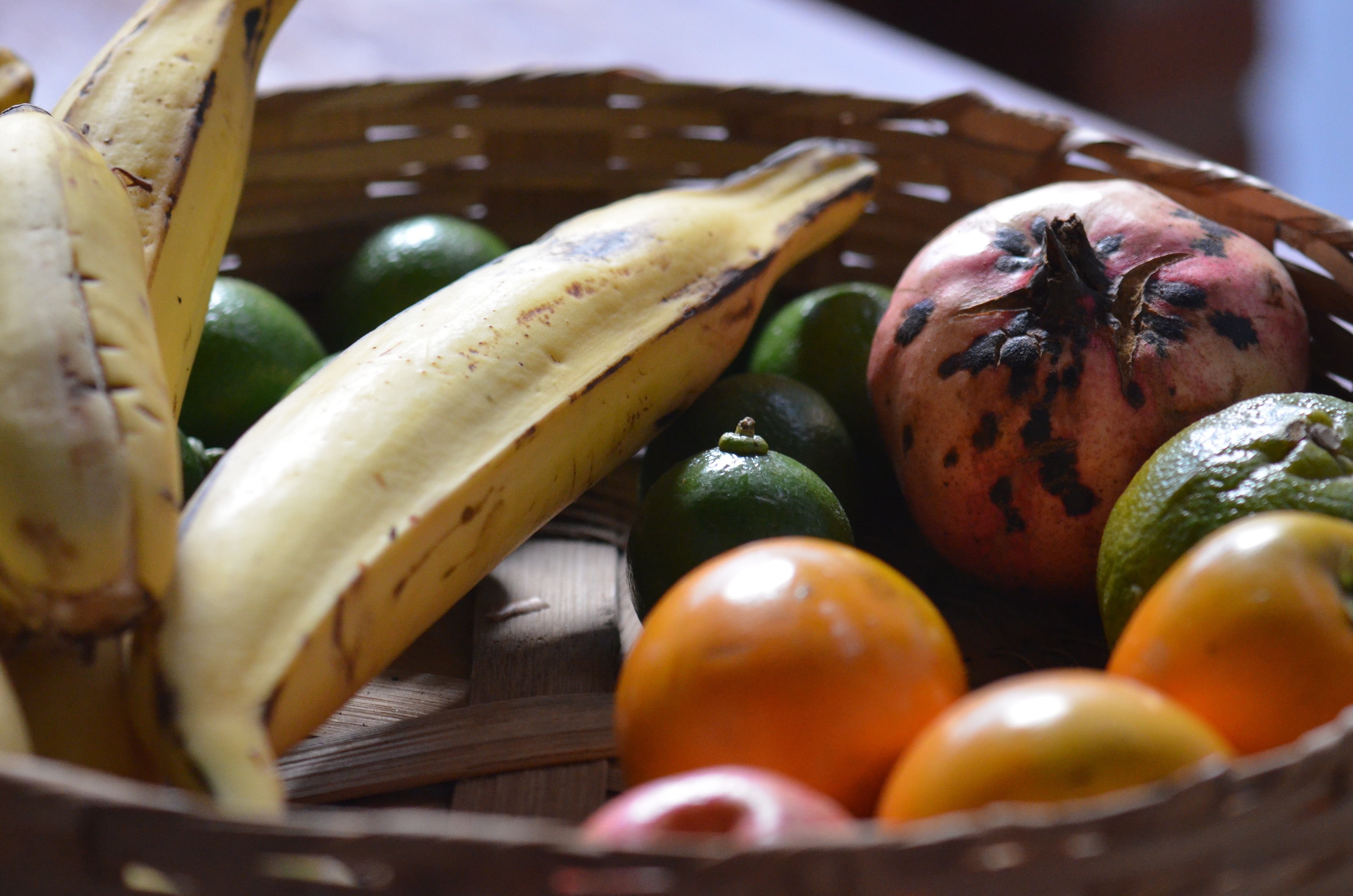 banana fruit orange fruit and calamandin