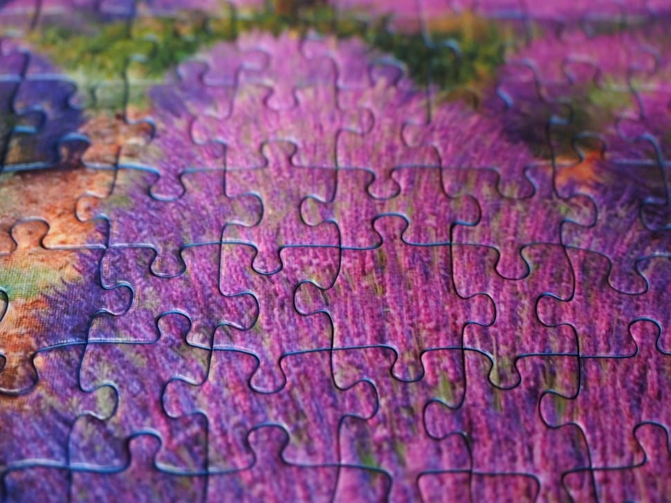 purple jigsaw puzzle preview