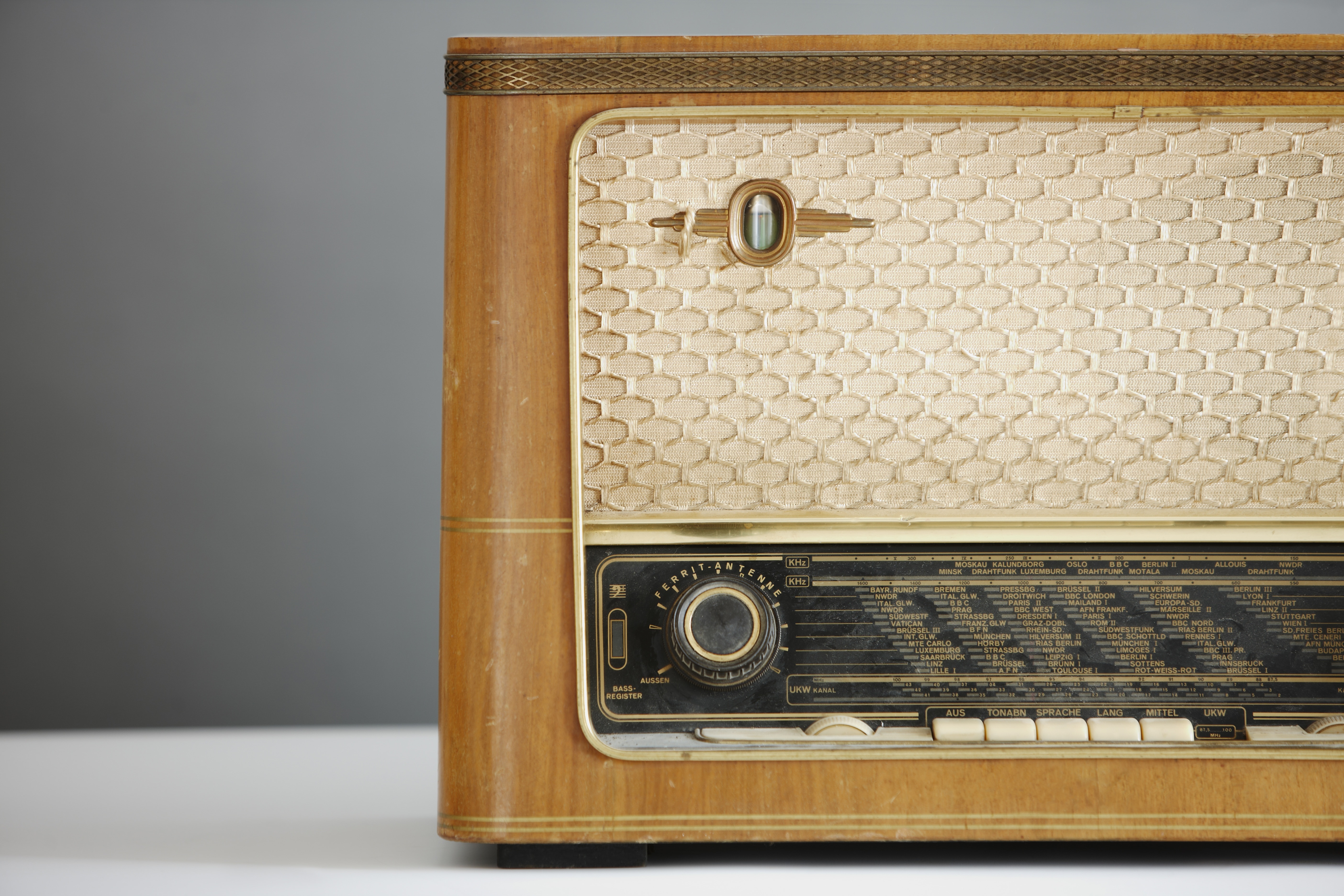 brown vintage radio