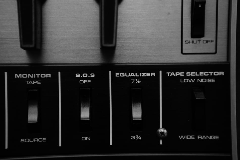 gray and black audio mixer preview
