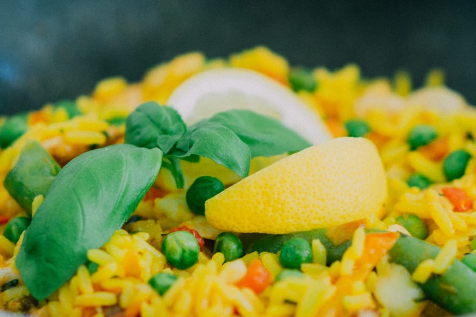 java rice with lemon and green peas preview
