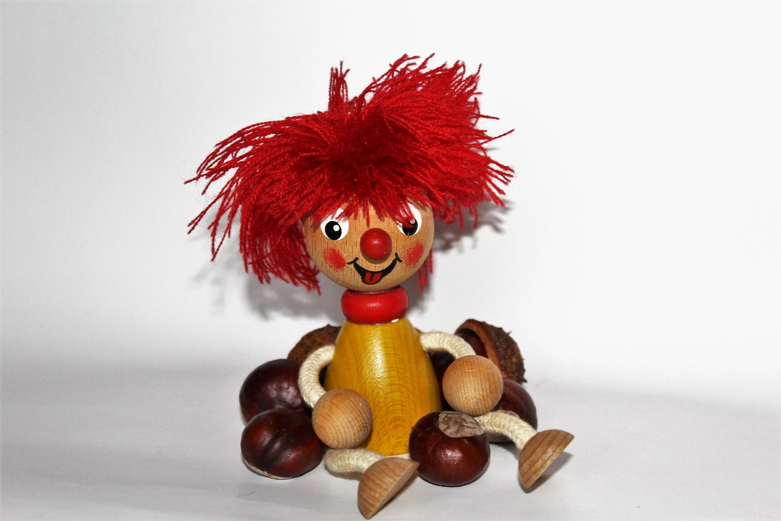Wood, Pumuckl, Chestnut, Toys, Children, redhead, studio shot