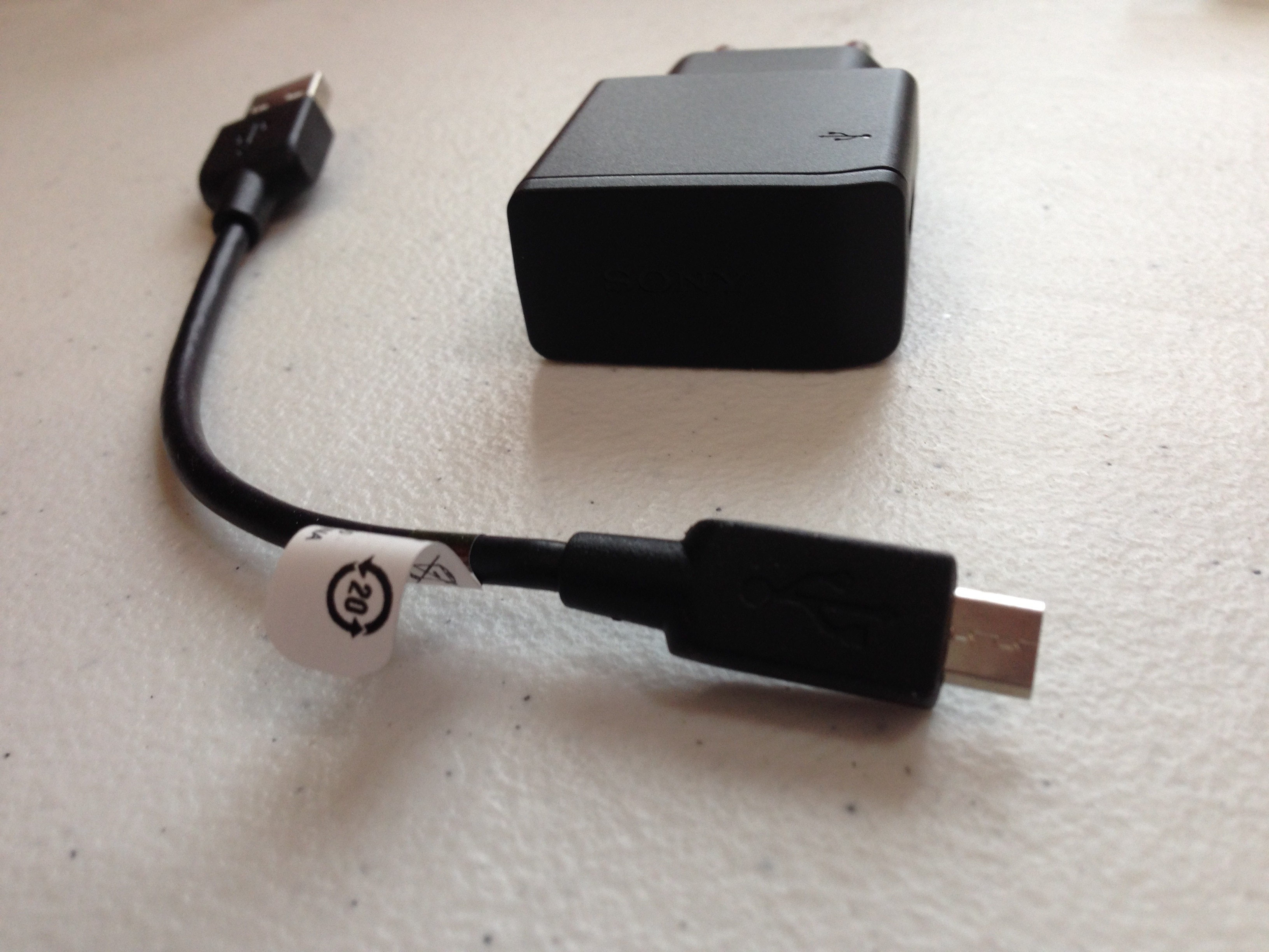 black cable and adapter