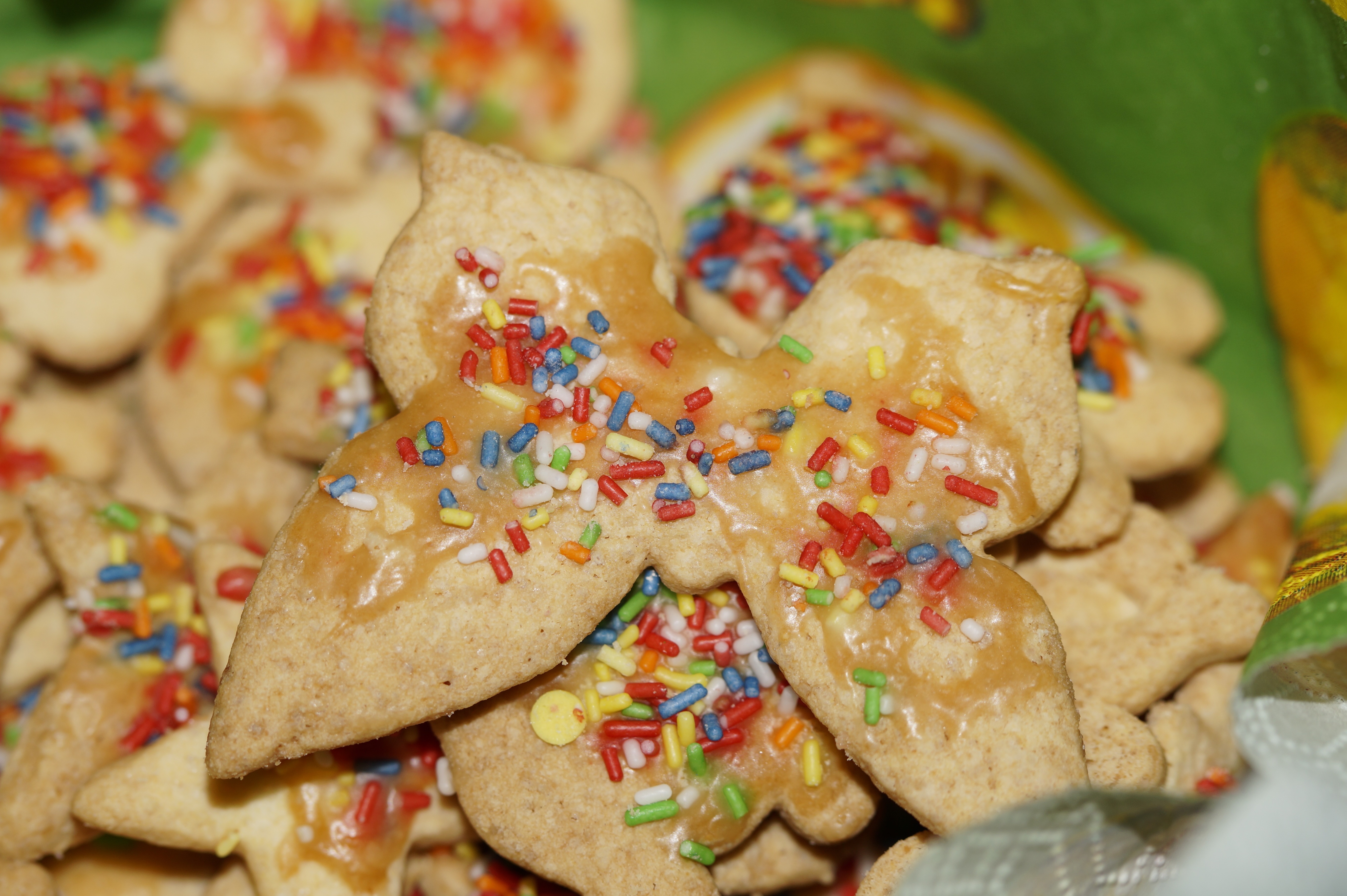 butterfly cookies with sprinkles on top