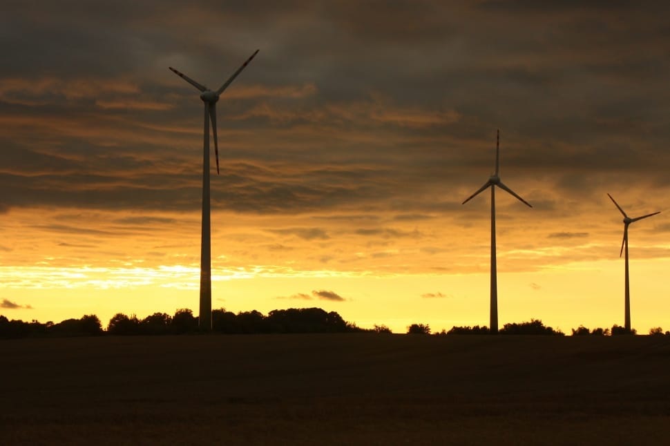 windmill, structure, dark, sunset, environmental conservation, wind power preview