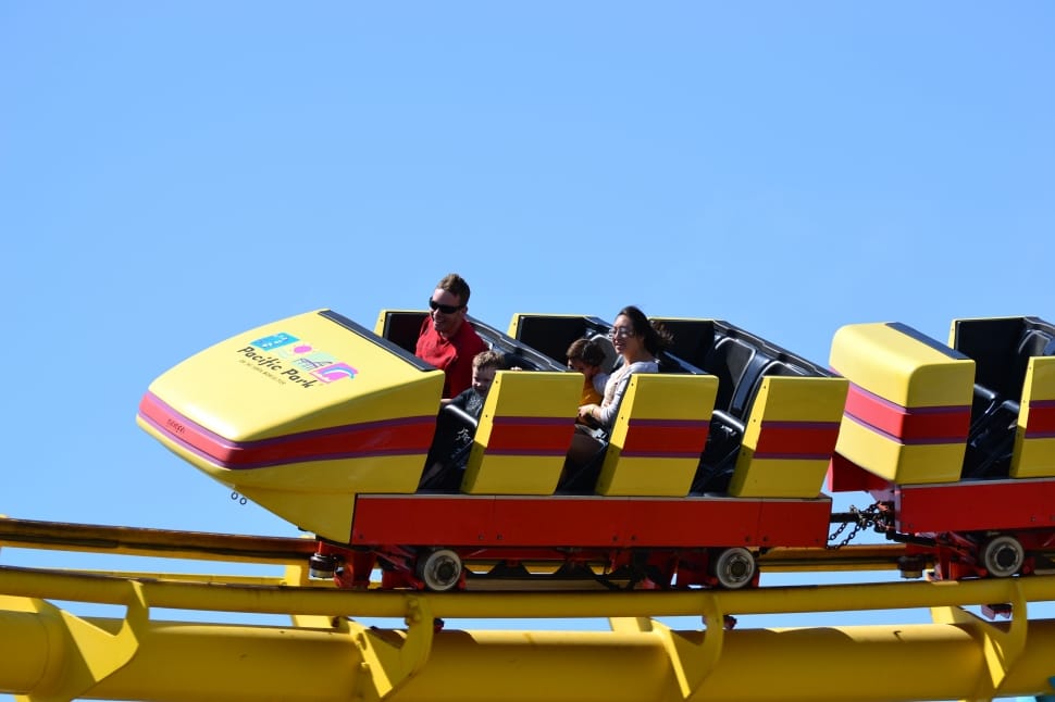 yellow and red roller coaster preview