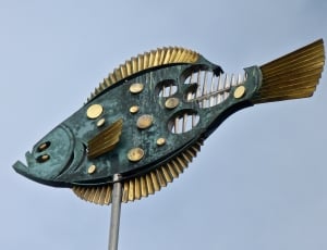 green brass and gray fish decor thumbnail