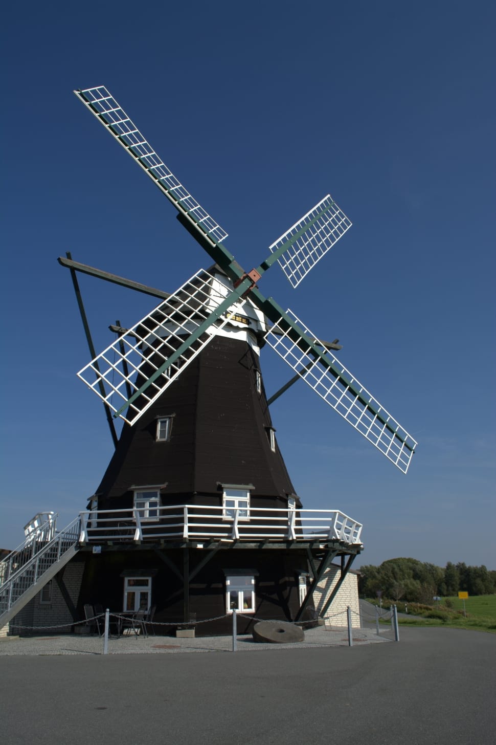 black green and white windmill preview