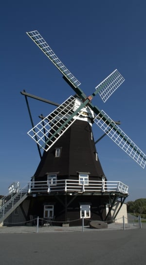 black green and white windmill thumbnail
