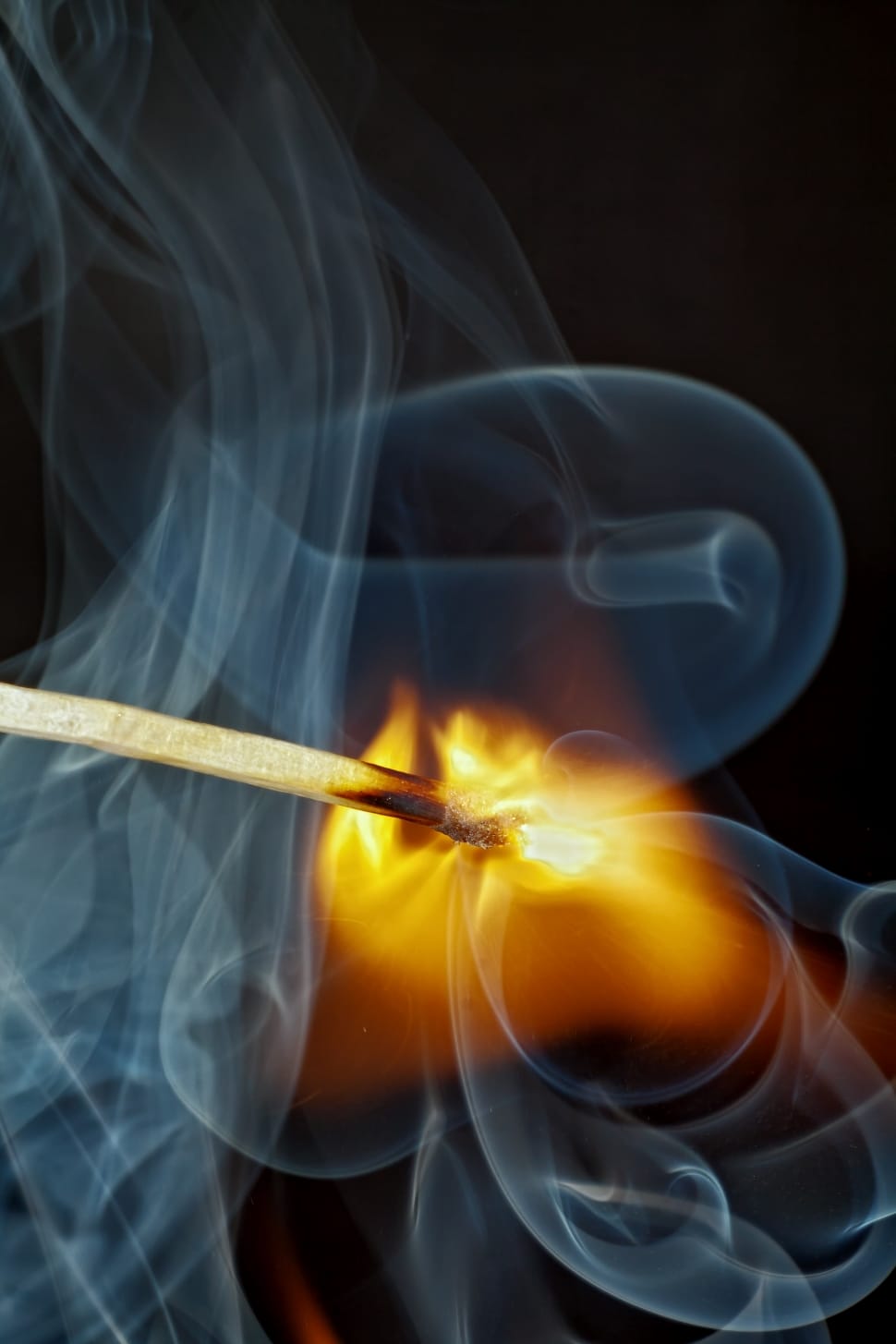 lighting match stick with smoke preview